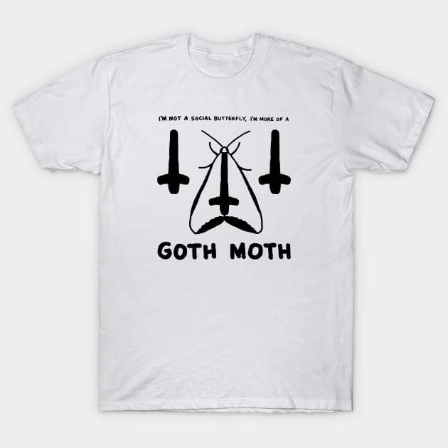 Goth Moth T-Shirt by personalhell